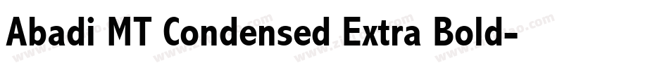 Abadi MT Condensed Extra Bold字体转换